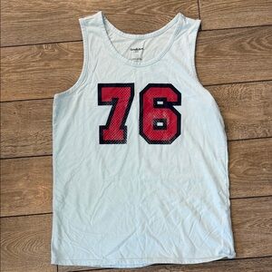 Goodfellow & Co Light Blue Tank with Red and Black '76' Graphic